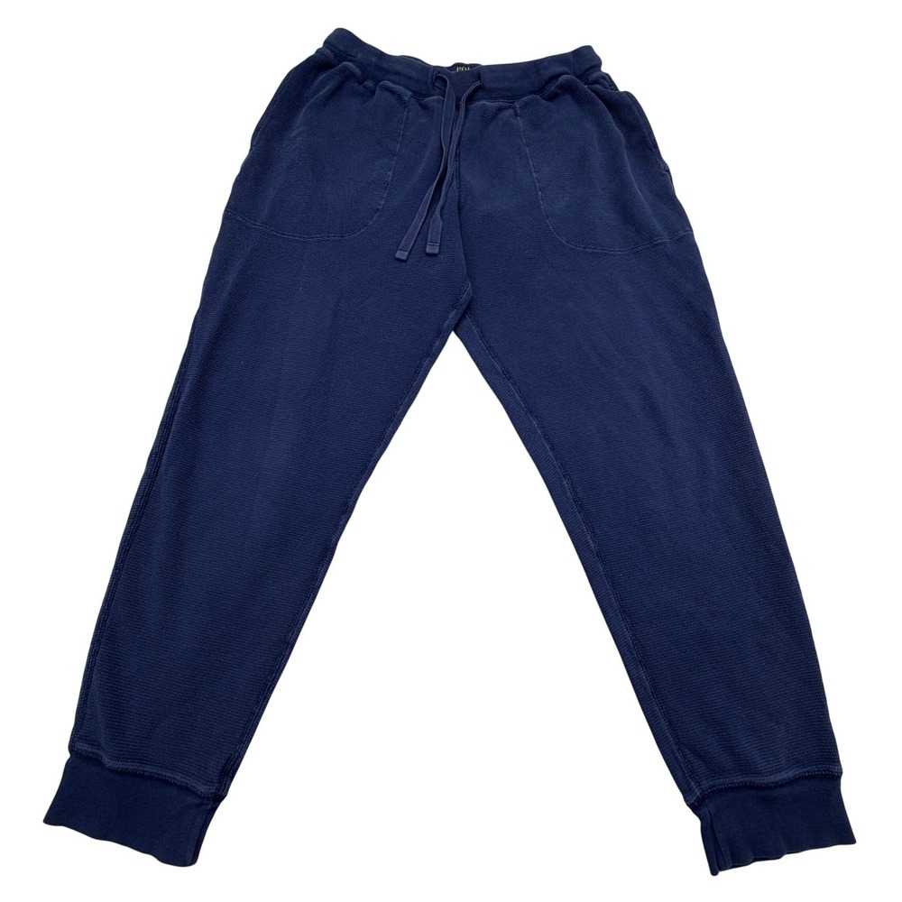 Polo Ralph Lauren Joggers Mens 28x28 L Waffle Knit Thermal Lounge Pants Pony
